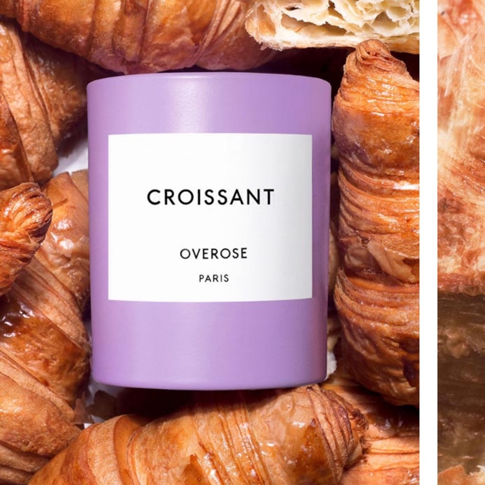 NWT/NIB OVEROSE CROISSANT CANDLE